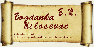 Bogdanka Miloševac vizit kartica